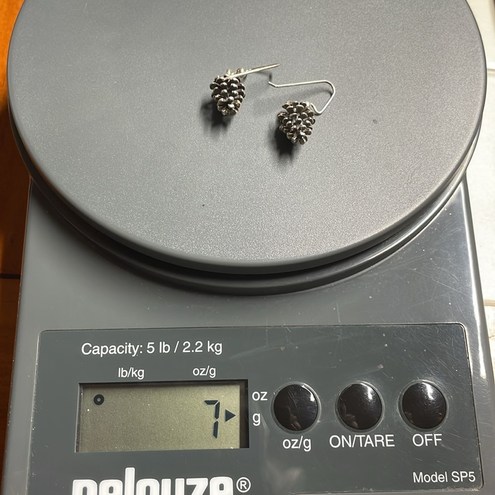 Sterling Silver Pinecone Dangle Earrings - image 7